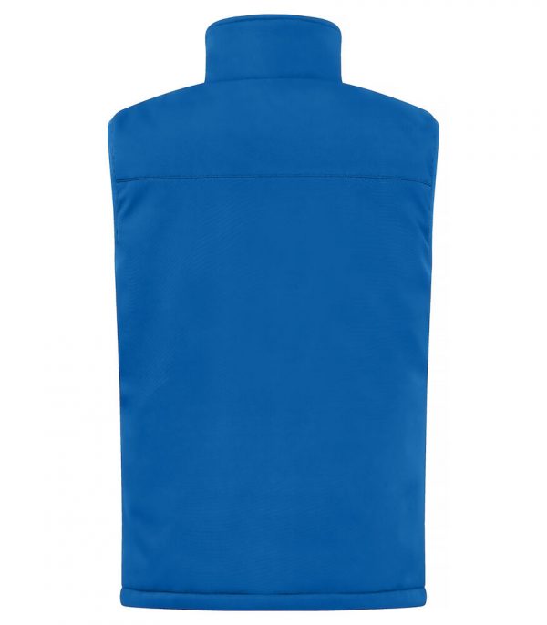 Gevoerde Softshell Bodywarmer blauw achterkant
