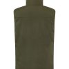 Gevoerde Softshell Bodywarmer mistgroen achterkant