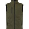 Gevoerde Softshell Bodywarmer mistgroen voorkant