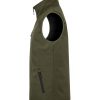 Gevoerde Softshell Bodywarmer mistgroen zijkant 1