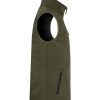 Gevoerde Softshell Bodywarmer mistgroen zijkant 2
